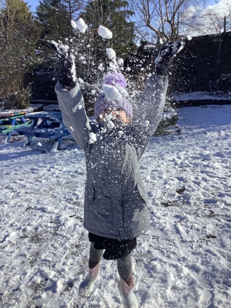 Image of Fun in the snow at breaktimes today...